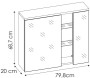 Szafka z lustrem BAHAMA WHITE 841