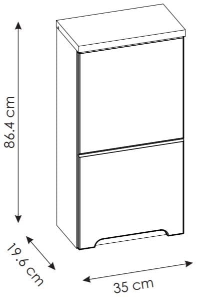 Szafka łazienkowa górna BALI GRAFIT 830