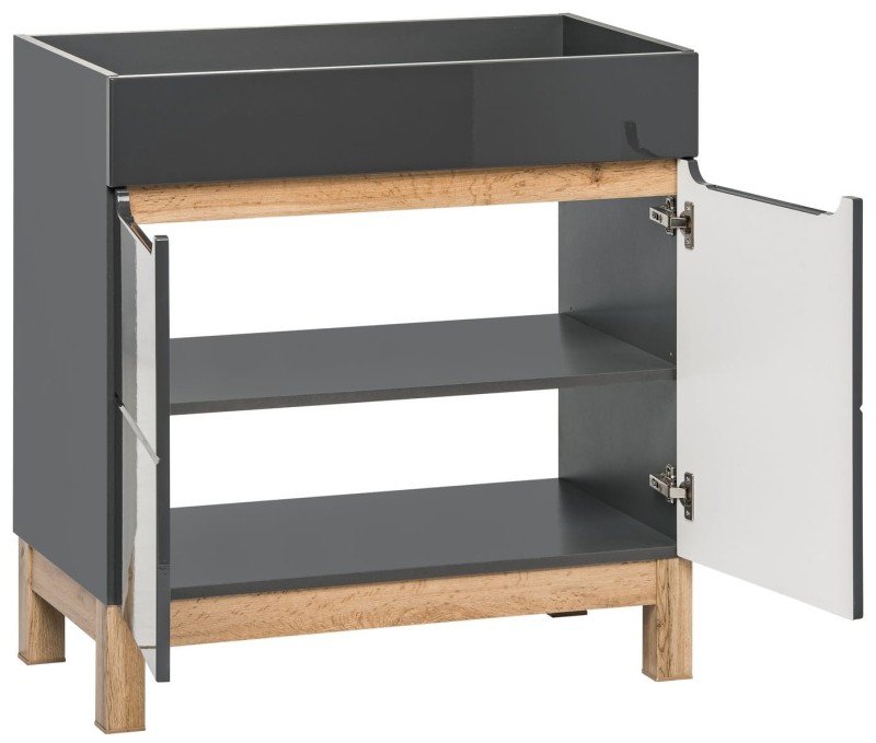 Szafka pod umywalkę 80 cm BALI GRAFIT 821- 80D/9080