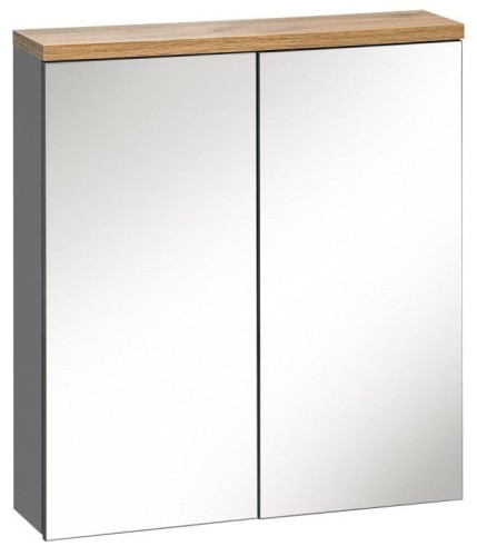 Szafka łazienkowa z lustrem 60 cm BALI GRAFIT 840
