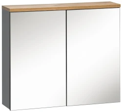 Szafka łazienkowa z lustrem 80 cm BALI GRAFIT 841