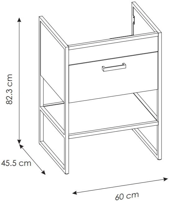Szafka pod umywalkę 60 cm BROOKLIN 820