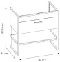 Szafka pod umywalkę 80 cm BROOKLIN 821