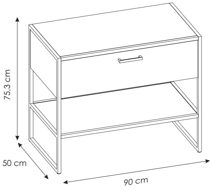 Szafka pod umywalkę 90 cm BROOKLIN 827 UN
