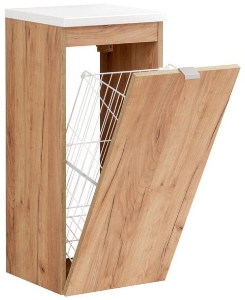 Szafka łazienkowa niska z koszem na pranie CAPRI OAK 811A