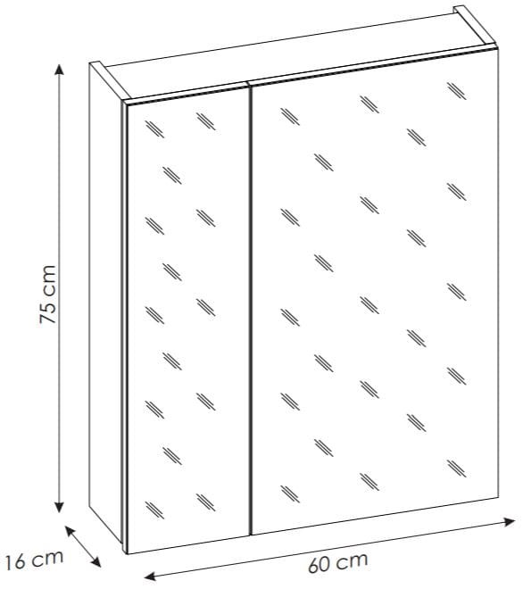 Szafka z lustrem CAPRI OAK 842A