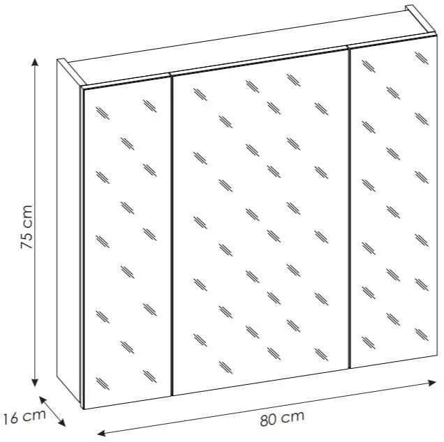 Szafka z lustrem CAPRI OAK 843A