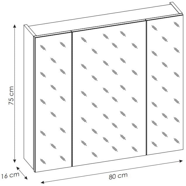 Szafka z lustrem CAPRI OAK 843A