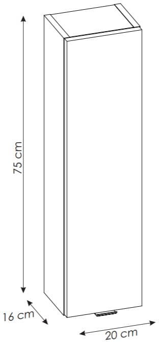 Szafka łazienkowa wisząca CAPRI OAK 830A