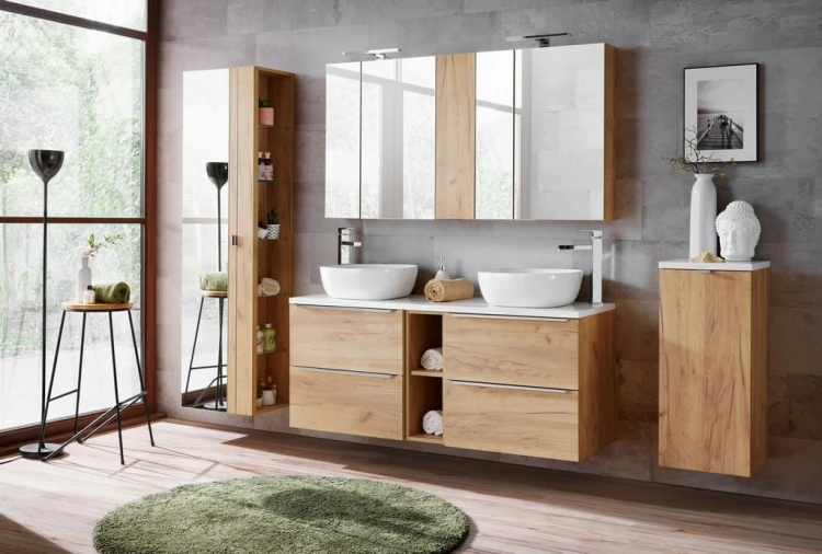 Szafka wysoka z lustrem CAPRI OAK 803A