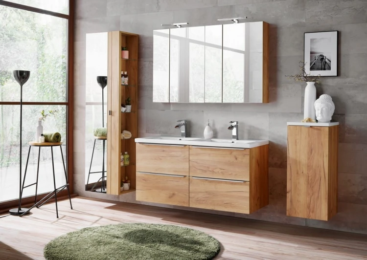 Szafka wysoka z lustrem CAPRI OAK 803A