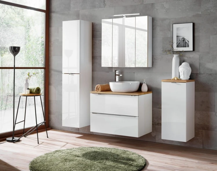 Szafka łazienkowa wysoka CAPRI WHITE 800B