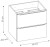 Szafka pod umywalkę 60 cm CAPRI WHITE 820B