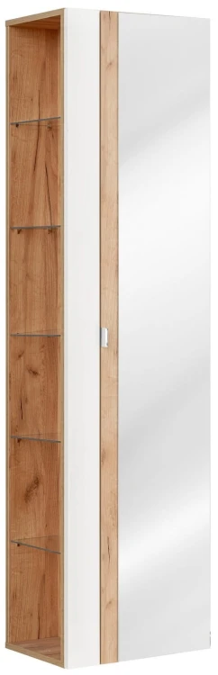 Szafka wysoka z lustrem CAPRI WHITE 803B