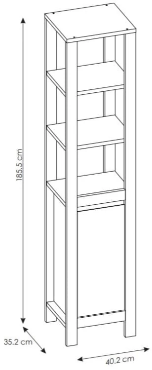 Szafka łazienkowa wysoka CLASSIC OAK 800
