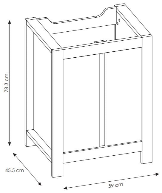 Szafka pod umywalkę 60 cm CLASSIC OAK 820