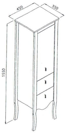 Szafka łazienkowa wysoka ELISABETH FSC 800
