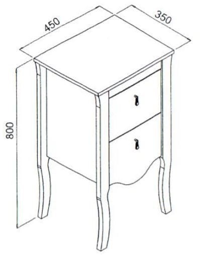 Szafka łazienkowa niska 45 cm ELISABETH biel transparentna