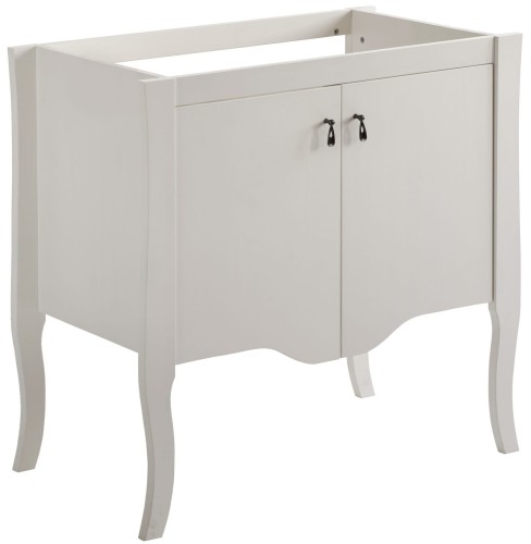 Szafka pod umywalkę 80 cm ELISABETH biel transparentna