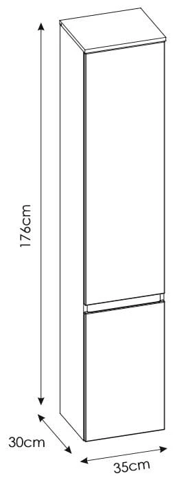 Szafka łazienkowa wysoka PLATINUM 800