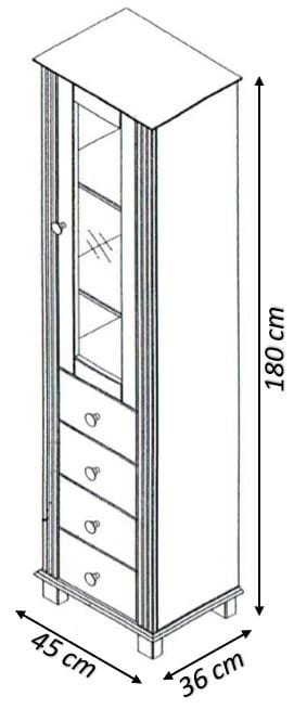 Drewniana szafka łazienkowa wysoka RETRO NOWE  FSC 800