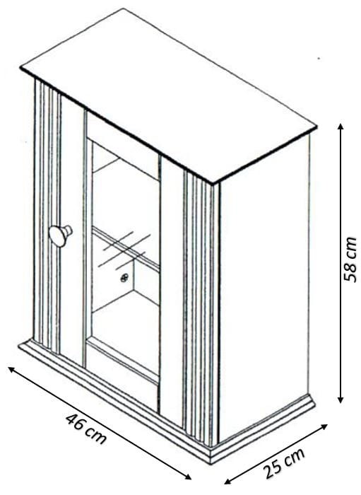 Drewniana szafka łazienkowa górna RETRO NOWE  FSC 840