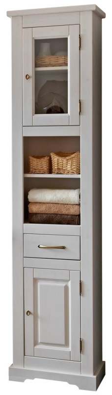 Drewniana szafka łazienkowa wysoka ROMANTIC NOWY FSC 800