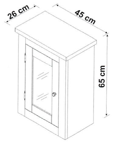 Drewniana szafka łazienkowa górna ROMANTIC NOWY FSC 830