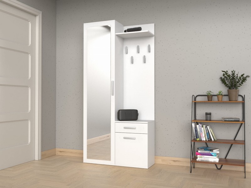 Garderoba szafa z lustrem + wieszak