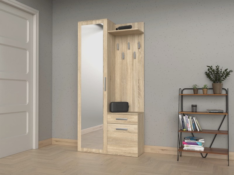 Garderoba szafa z lustrem + wieszak