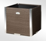 Donica technorattanowa z listwą alu 46 cm