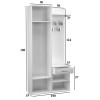 Garderoba szafa z lustrem + wieszak