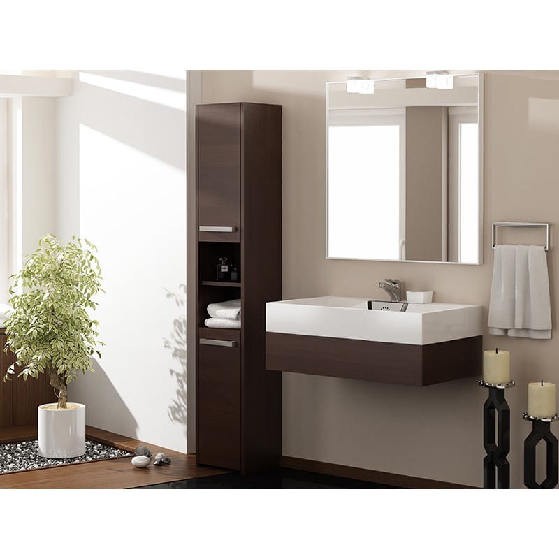 Szafka łazienkowa słupek Basu 30cm Wenge