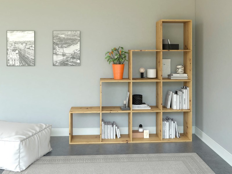 Regał komorowy Play T 4x4 Dąb artisan