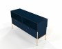 Granatowa szafka RTV na drewnianych nóżkach Polka Navy Blue