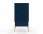 Granatowa wysoka komoda na metalowych nóżkach Polka Navy Blue