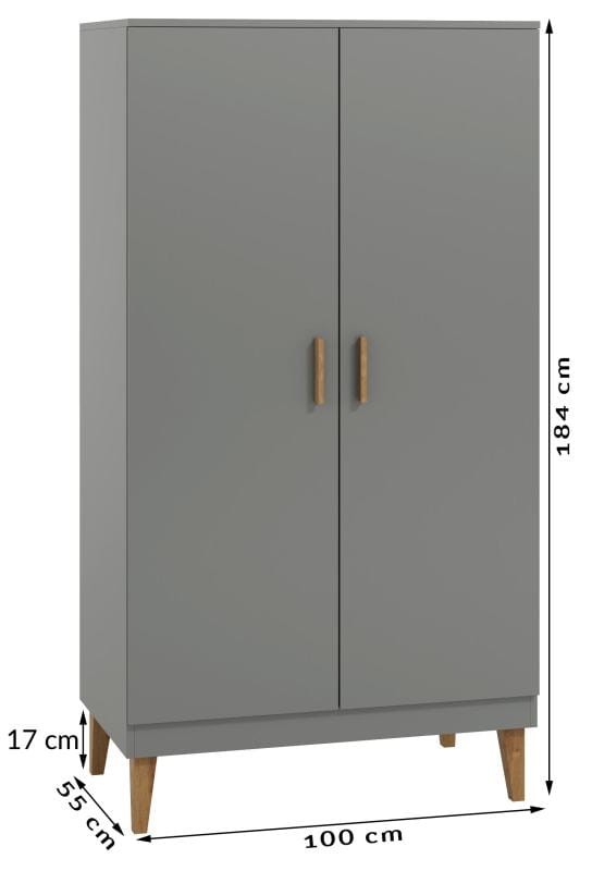 Zestaw mebli młodzieżowych KUBI szary