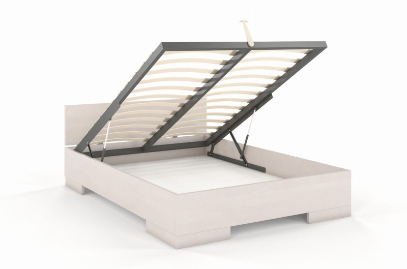 Łóżko drewniane bukowe ze skrzynią na pościel SPECTRUM Maxi & ST 140x200