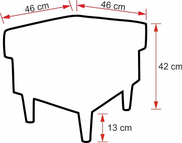 Podnóżek tapicerowany Lily w stylu skandynawskim