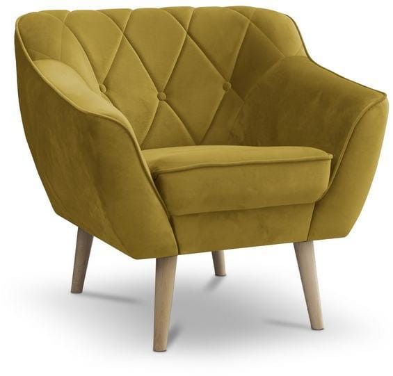 Fotel tapicerowany Cindy w stylu skandynawskim