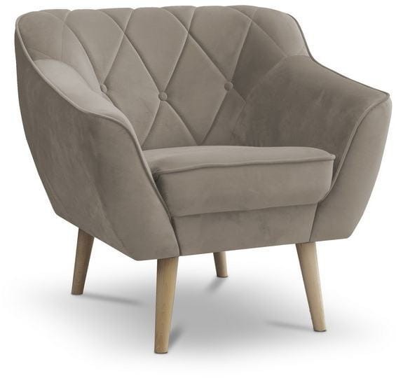 Fotel tapicerowany Cindy w stylu skandynawskim