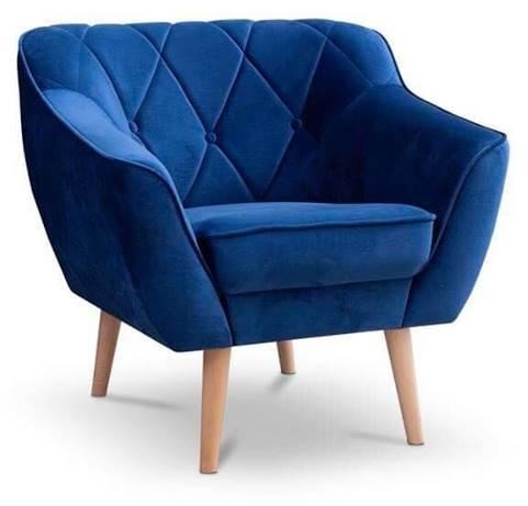 Fotel tapicerowany Cindy w stylu skandynawskim