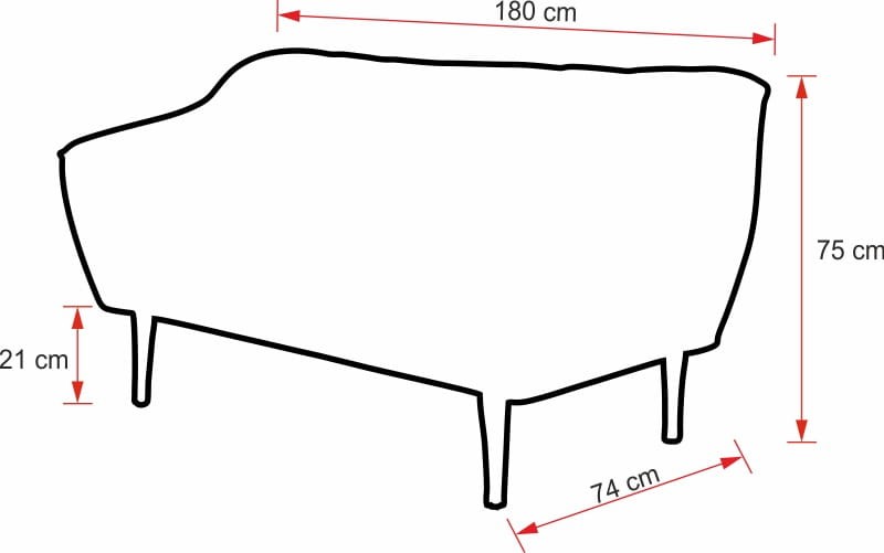 Sofa tapicerowana Grace III w stylu skandynawskim