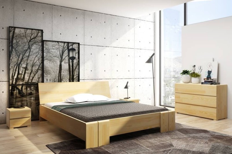 Łóżko drewniane sosnowe VESTRE Maxi 200x200