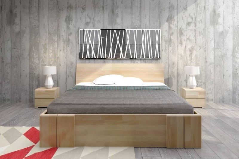 Łóżko drewniane bukowe z szufladami VESTRE Maxi & DR 160x200