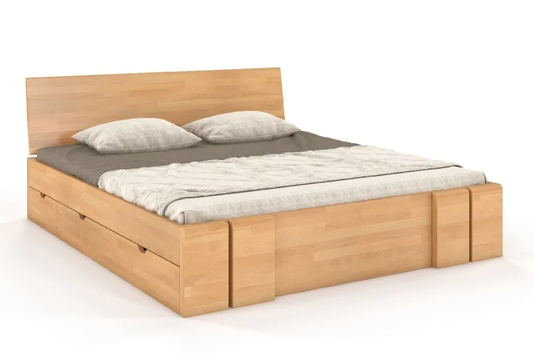 Łóżko drewniane bukowe z szufladami VESTRE Maxi & DR 180x200