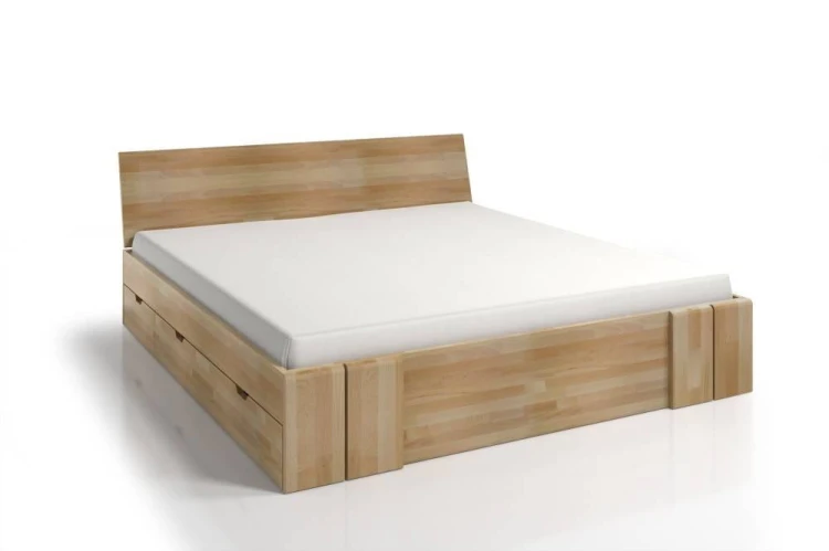 Łóżko drewniane bukowe z szufladami VESTRE Maxi & DR 200x200