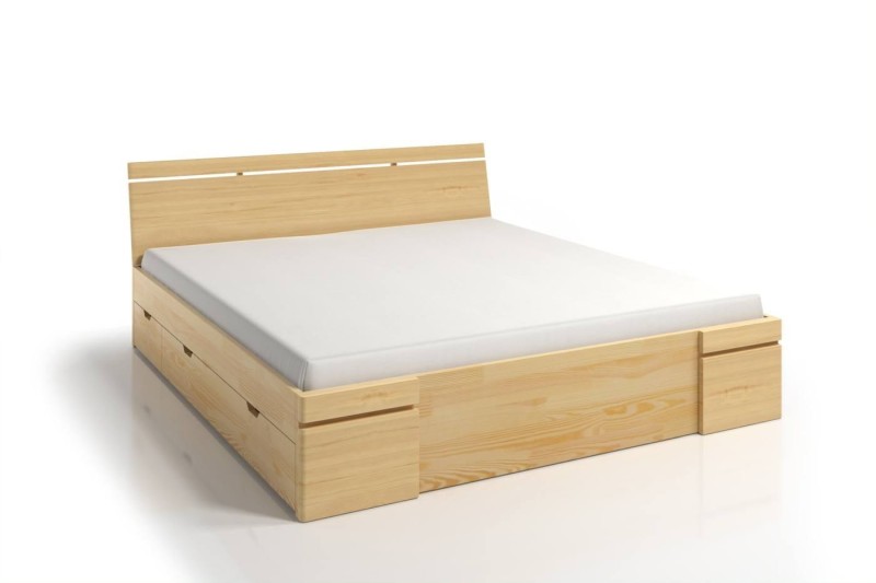 Łóżko drewniane sosnowe z szufladami Skandica SPARTA Maxi & DR 180x200