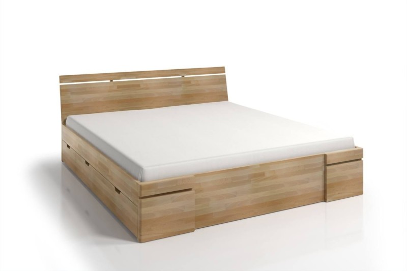Łóżko drewniane bukowe z szufladami SPARTA Maxi & DR 180x200
