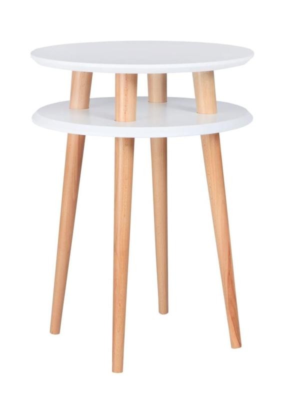 Stolik Kawowy UFO śr.45cm wys.61cm  biały